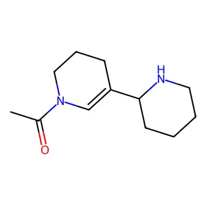 Pyridine, 1-acetyl-1,2,3,4-tetrahydro-5-(2-piperidinyl)- structure