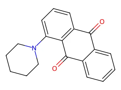 1-Piperidinoanthraquinone structure