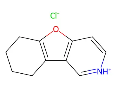 Benzofuro(3,2-c)pyridine, 1,2,3,4-tetrahydro-, hydrochloride structure