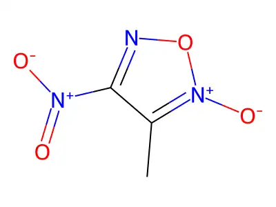 Furazan, 3-methyl-4-nitro-, 2(or 5)-oxide structure