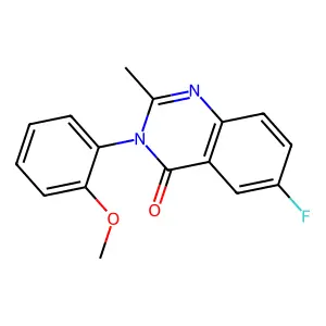 4(3H)-Quinazolinone, 6-fluoro-3-(2-methoxyphenyl)-2-methyl- structure