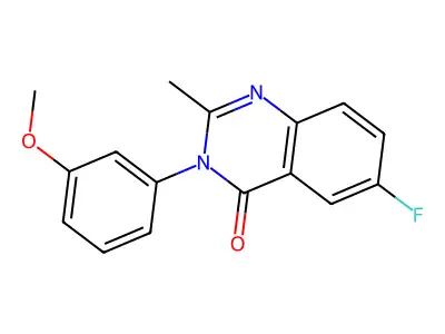 4(3H)-Quinazolinone, 6-fluoro-3-(3-methoxyphenyl)-2-methyl- structure