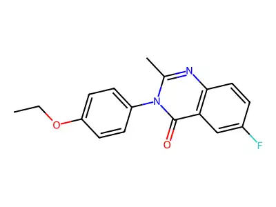 4(3H)-Quinazolinone, 3-(4-ethoxyphenyl)-6-fluoro-2-methyl- structure