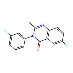 4(3H)-Quinazolinone, 6-fluoro-3-(3-fluorophenyl)-2-methyl- structure