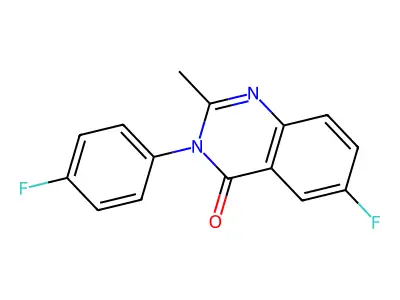 4(3H)-Quinazolinone, 6-fluoro-3-(4-fluorophenyl)-2-methyl- structure