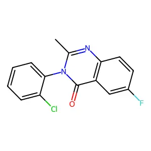 4(3H)-Quinazolinone, 3-(2-chlorophenyl)-6-fluoro-2-methyl- structure