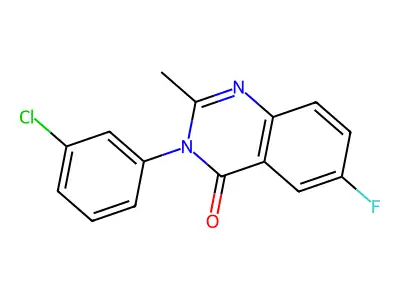 4(3H)-Quinazolinone, 3-(3-chlorophenyl)-6-fluoro-2-methyl- structure