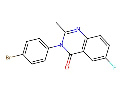 4(3H)-Quinazolinone, 3-(4-bromophenyl)-6-fluoro-2-methyl- structure