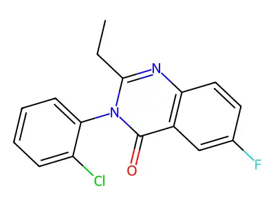 4(3H)-Quinazolinone, 3-(2-chlorophenyl)-2-ethyl-6-fluoro- structure