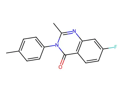 4(3H)-Quinazolinone, 7-fluoro-2-methyl-3-(4-methylphenyl)- structure