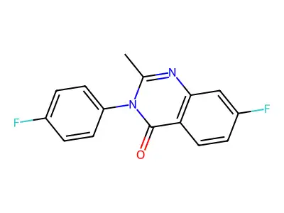 4(3H)-Quinazolinone, 7-fluoro-3-(4-fluorophenyl)-2-methyl- structure