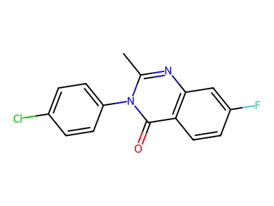 4(3H)-Quinazolinone, 3-(4-chlorophenyl)-7-fluoro-2-methyl- structure
