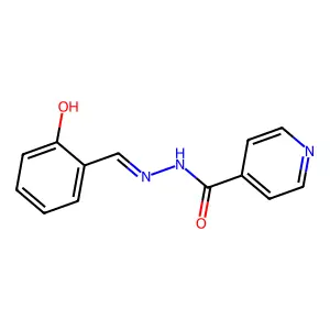Salicylaldehyde isonicotinoyl hydrazone structure