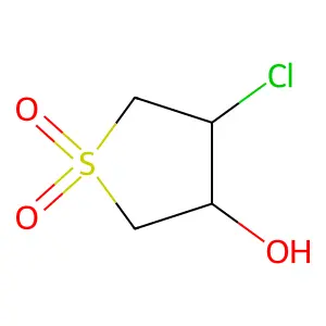 Thiophene-3-ol, 4-chlorotetrahydro-, 1,1-dioxide structure