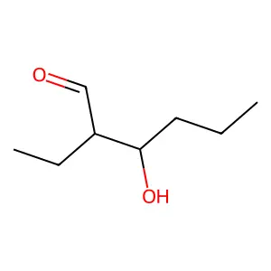 2-Ethyl-3-hydroxyhexanal structure
