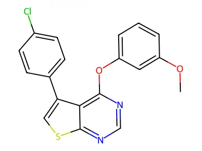 5-(4-Chlorophenyl)-4-(3-methoxyphenoxy)thieno[2,3-d]pyrimidine structure