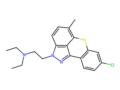 6-Chloroindazolelucanthone structure