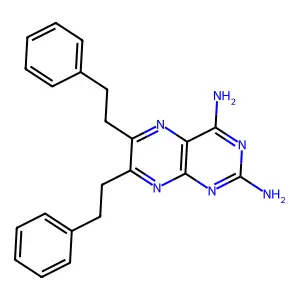 2,4-Pteridinediamine, 6,7-bis(2-phenylethyl)- structure
