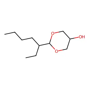 2-(1-Ethylpentyl)-1,3-dioxan-5-ol structure