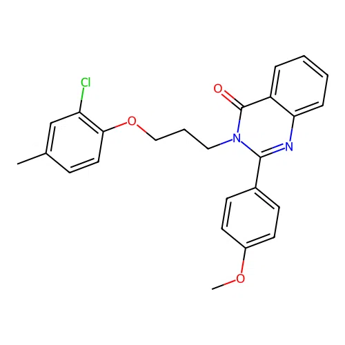 3-(3-(2-chloro-4-methylphenoxy)propyl)-2-(4-methoxyphenyl)quinazolin-4(3H)-one structure