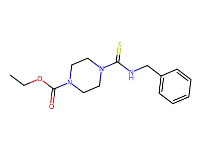 Ethyl 4-(benzylcarbamothioyl)piperazine-1-carboxylate structure