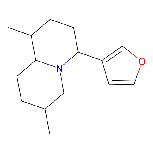 4-(Furan-3-yl)-1,7-dimethyloctahydro-1H-quinolizine structure