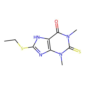 8-(Ethylthio)-2-thiotheophylline structure