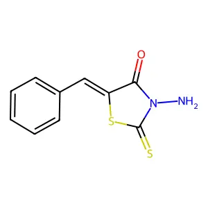 3-Amino-(phenylmethylene)-2-thioxo-4-thiazolidinone structure