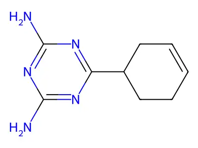 6-Cyclohex-3-enyl-1,3,5-triazine-2,4-diamine structure