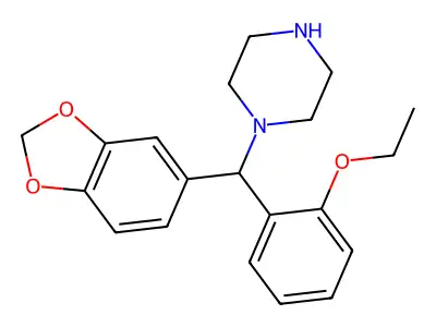 1-[1,3-Benzodioxol-5-yl-(2-ethoxyphenyl)methyl]piperazine structure
