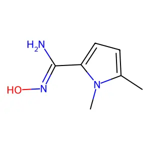 N-hydroxy-1,5-dimethyl-1H-pyrrole-2-carboximidamide structure