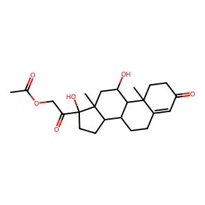 11,17-Dihydroxy-3,20-dioxopregn-4-en-21-yl acetate structure