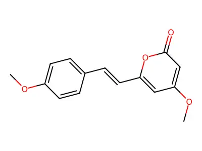 4-Methoxy-6-[2-(4-methoxyphenyl)ethenyl]-2H-pyran-2-one structure