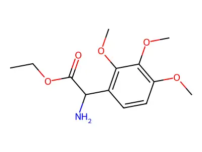 Ethyl 2-amino-2-(2,3,4-trimethoxyphenyl)acetate structure