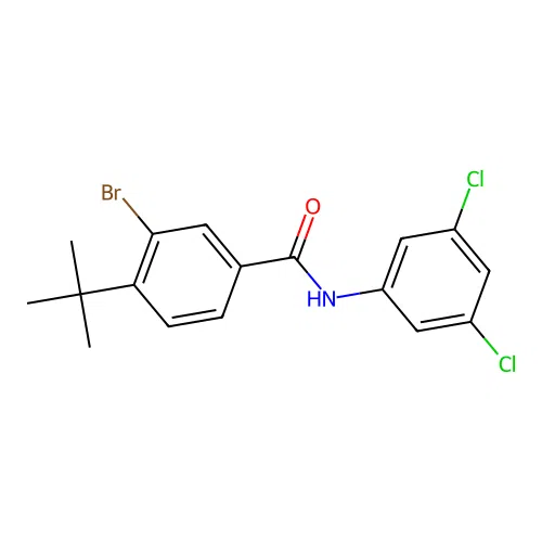 3-bromo-4-tert-butyl-N-(3,5-dichlorophenyl)benzamide structure