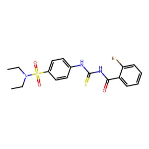 2-bromo-N-[[4-(diethylsulfamoyl)phenyl]carbamothioyl]benzamide structure