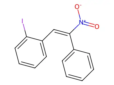 cis-Stilbene, 2'-iodo-alpha-nitro- structure