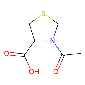 4-Thiazolidinecarboxylic acid, 3-acetyl- structure