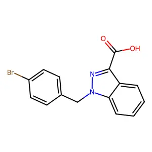 1H-Indazole-3-carboxylic acid, 1-(p-bromobenzyl)- structure