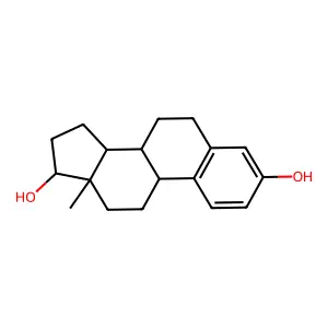 13-Methyl-6,7,8,9,11,12,14,15,16,17-decahydrocyclopenta(a)phenanthrene-3,17-diol structure