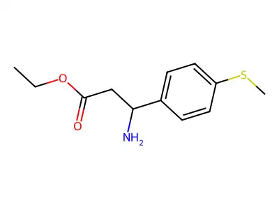 Ethyl 3-amino-3-[4-(methylsulfanyl)phenyl]propanoate structure