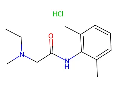 Acetamide, N-(2,6-dimethylphenyl)-2-(ethylmethylamino)-, monohydrochloride (9CI) structure