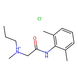 Acetamide, N-(2,6-dimethylphenyl)-2-(methylpropylamino)-, monohydrochloride structure