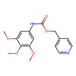 Carbanilic acid, 3,4,5-trimethoxy-, 4-pyridylmethyl ester structure