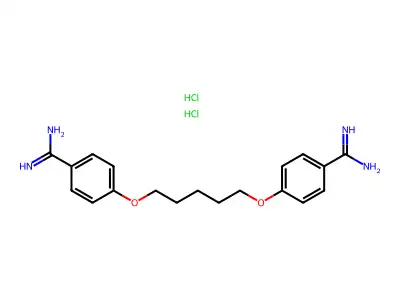 4,4'-Diamidino-1,5-diphenoxypentane dihydrochloride structure