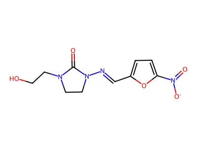 1-(2-Hydroxyethyl)-3-[(5-nitrofuran-2-yl)methylideneamino]imidazolidin-2-one structure