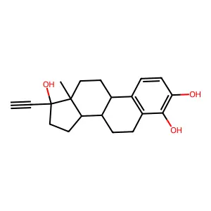 4-Hydroxyethynylestradiol structure