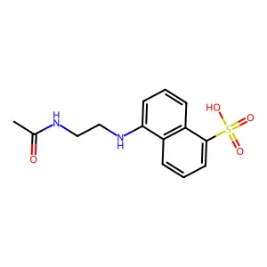 5-((2-(Acetylamino)ethyl)amino)-1-naphthalenesulfonic acid structure