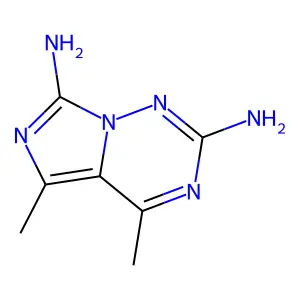 2,7-Diamino-4,5-dimethylimidazo(5,1-f)-as-triazine structure