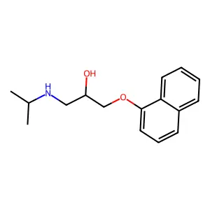 Dexpropranolol structure